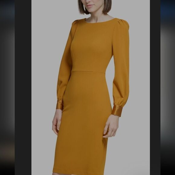 BRAND NEW CALVIN KLEIN WOMEN'S BUBBLE SLEEVE SHIFT DRESS - Picture 15 of 16